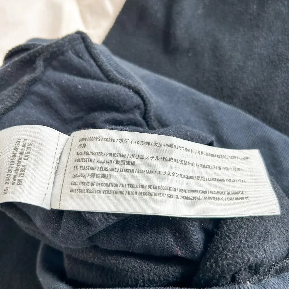 Abercrombie Kids Girls Black Fleece Jogger Sweatpants Size 15/16 EUC Cozy Lounge